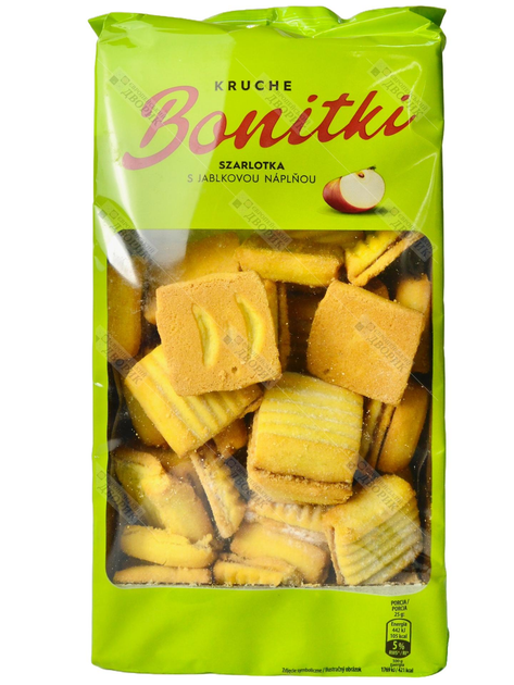 Печиво пісочне Bonitki з начинкою з яблук Szarlotki 500 г