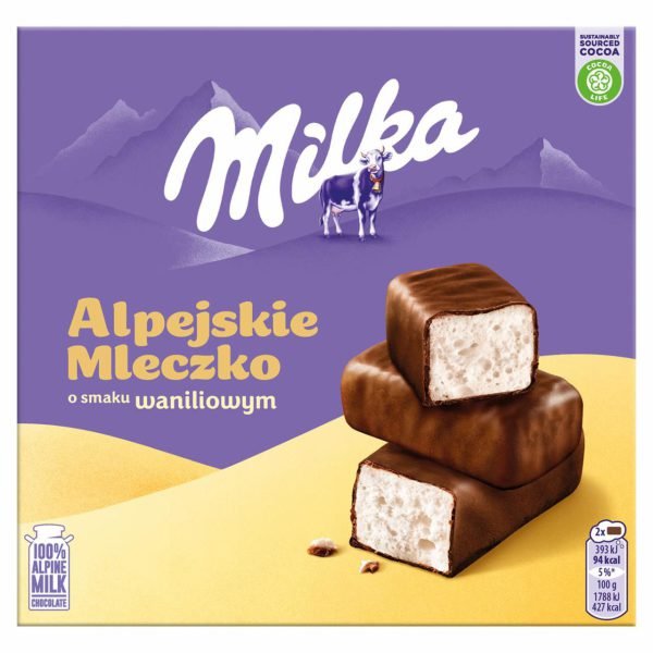 Пташине молоко Milka Alpine Milk зі смаком ванілі 330г