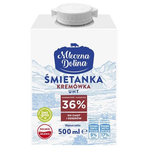 Вершки Mleczna Dolina Smietanka Kremowka 36% 500 мл