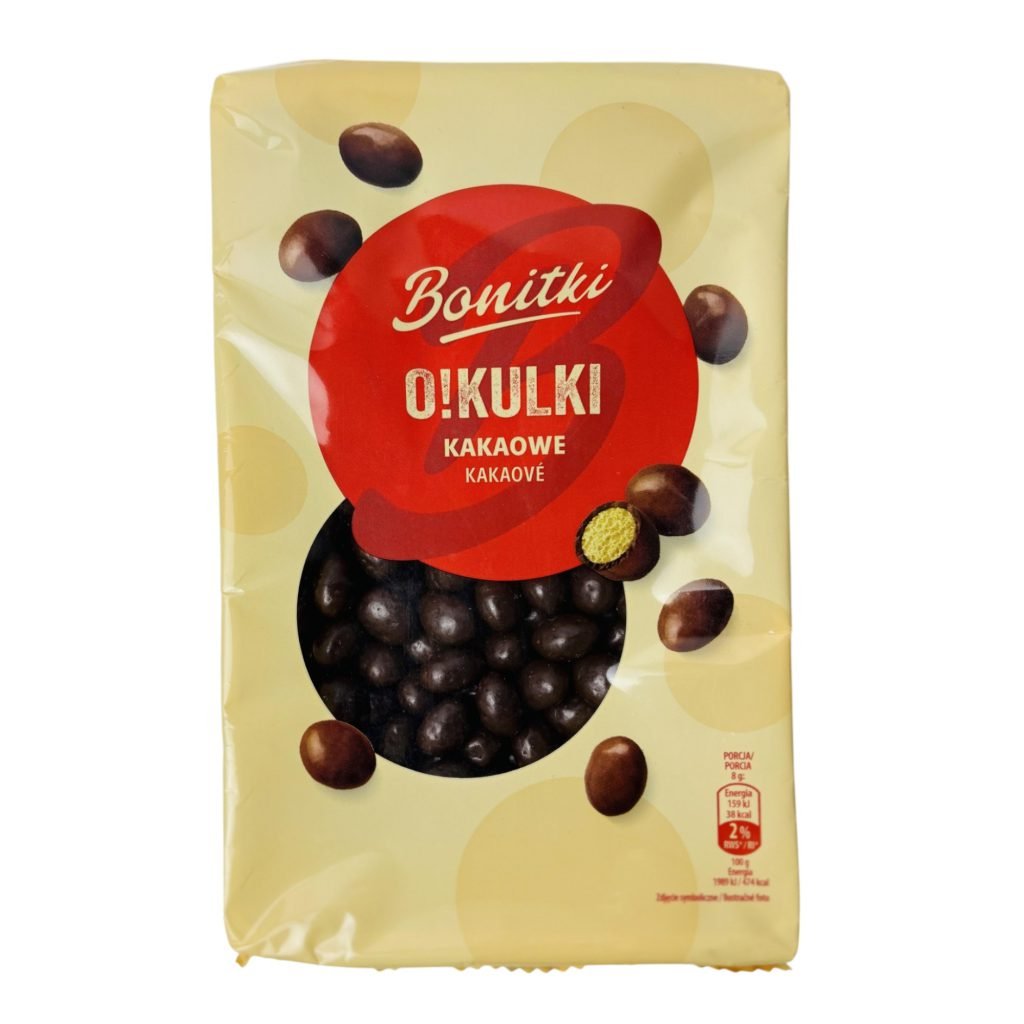 Печиво кульки хрустке Bonitki O!Kulki драже в темному шоколаді 260 г