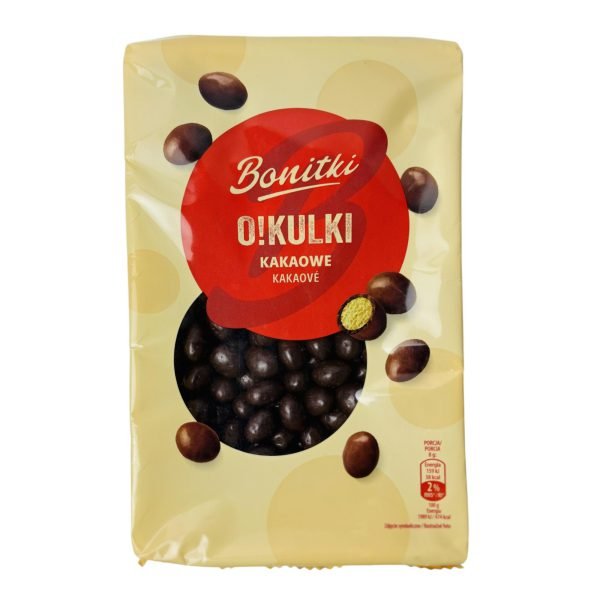 Печиво кульки хрустке Bonitki O!Kulki драже в темному шоколаді 260 г