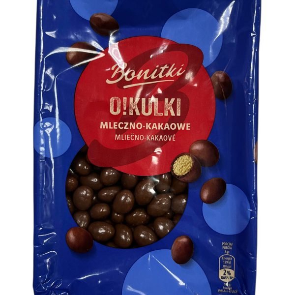 Печиво кульки хрустке Bonitki O!Kulki драже в молочному шоколаді 260 г