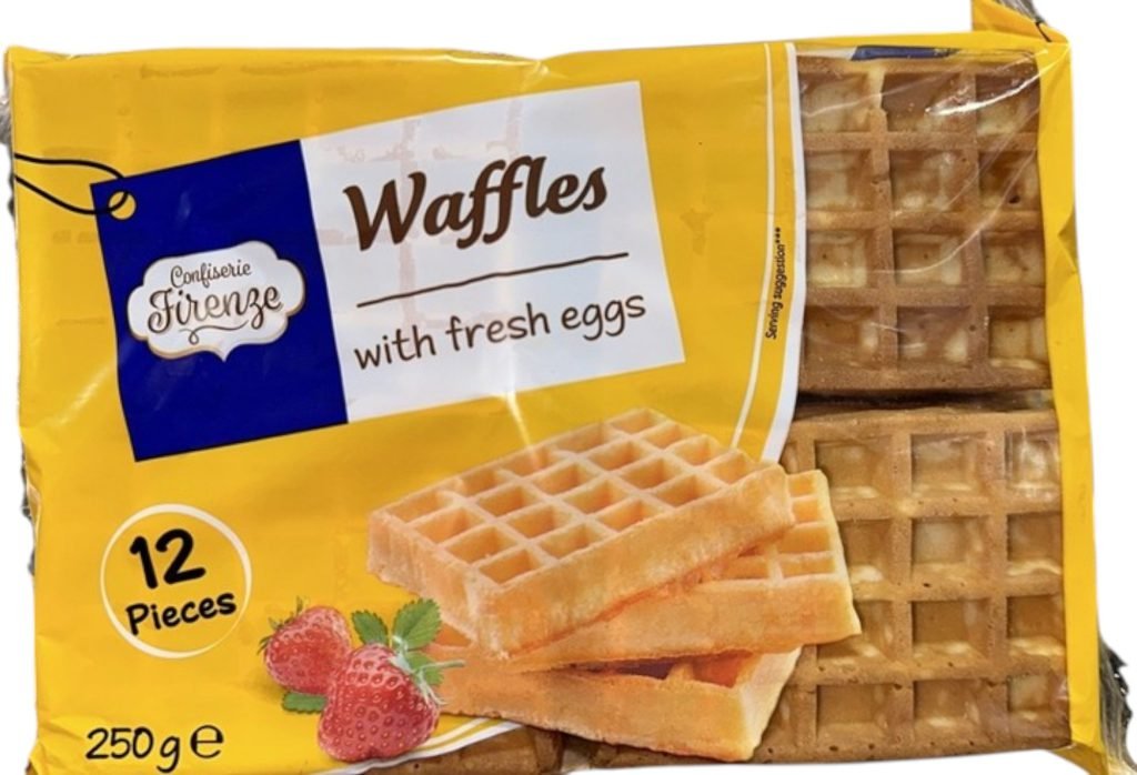 Бельгійські вафлі Confiserie Firenze Waffles 12 шт без начинки 250 г