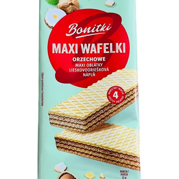 Вафлі Bonitki Maxi горіхові 450 г