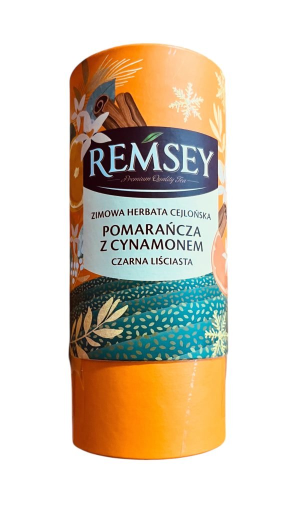 Чай Remsey чорний з апельсином і корицею в тубусі  70 г