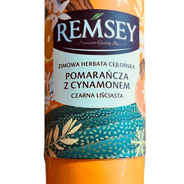 Чай Remsey чорний з апельсином і корицею в тубусі  70 г