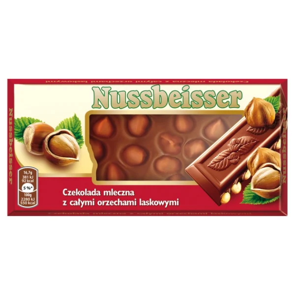 Молочний шоколад з лісовим горіхом Nussbeisser 100 г
