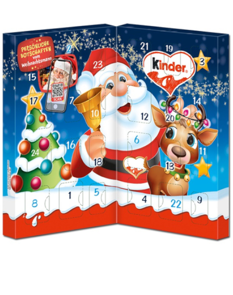 Адвент календар книжка Санта Kinder 113 г