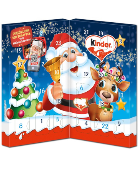 Адвент календар книжка Санта Kinder 113 г