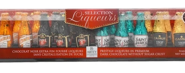 Цукерки Abtey Selection Liqueurs пляшечки чорного шоколаду з лікером 245 г