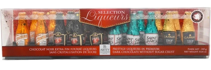 Цукерки Abtey Selection Liqueurs пляшечки чорного шоколаду з лікером 245 г