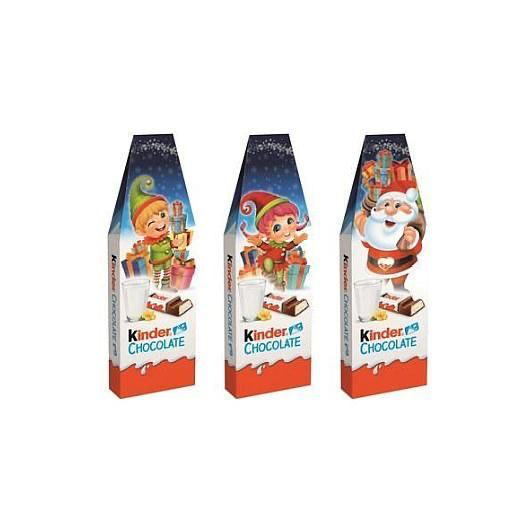 Новорічний шоколад Kinder Chocolate 16 батончиків 200 г