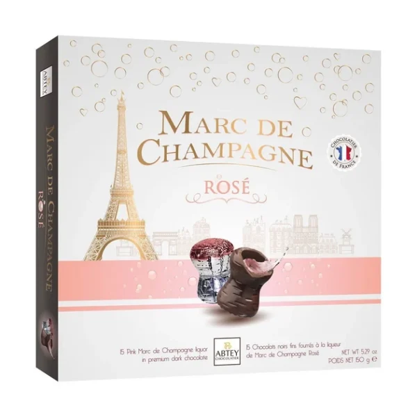 Цукерки Abtey Marc de Champagne Rose рожеве шампанське 150 г