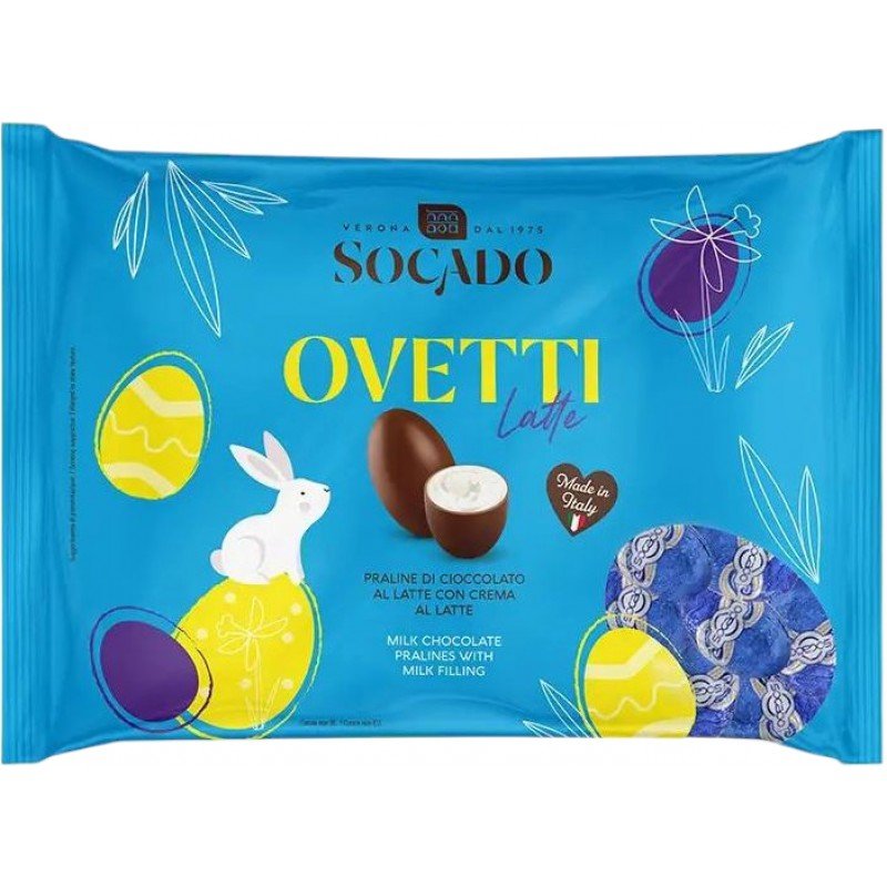 Шоколадні яйця Socado Ovetti Latte 1 кг