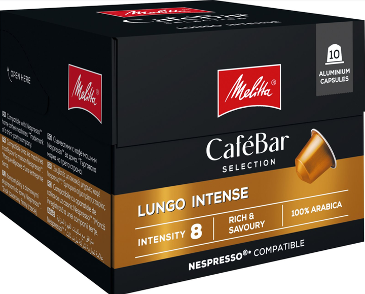 Кава в капсулах Nespresso Melitta Cafe Bar Lungo Intense 10 шт