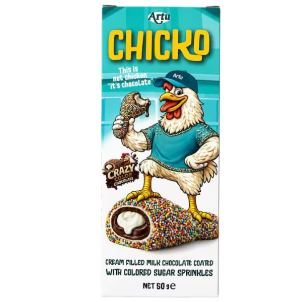 Шоколад CHICKO Crazy Chocolate з кольоровими кульками 50 г