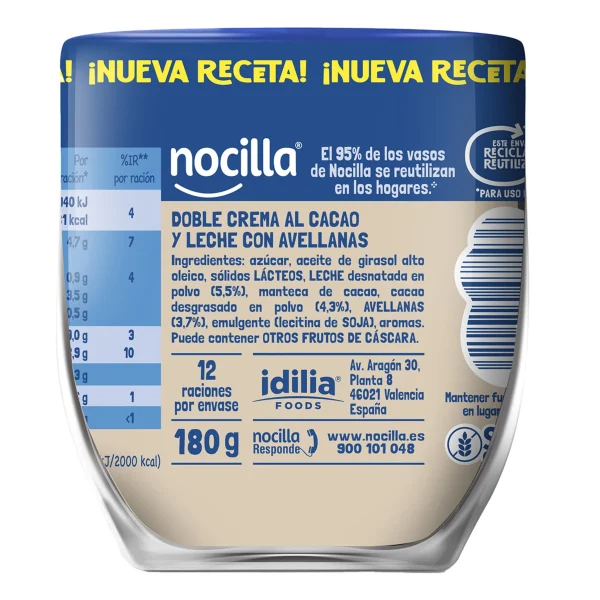 Шоколадно-молочна паста Nocilla Choco Mix з фундуком 180 г