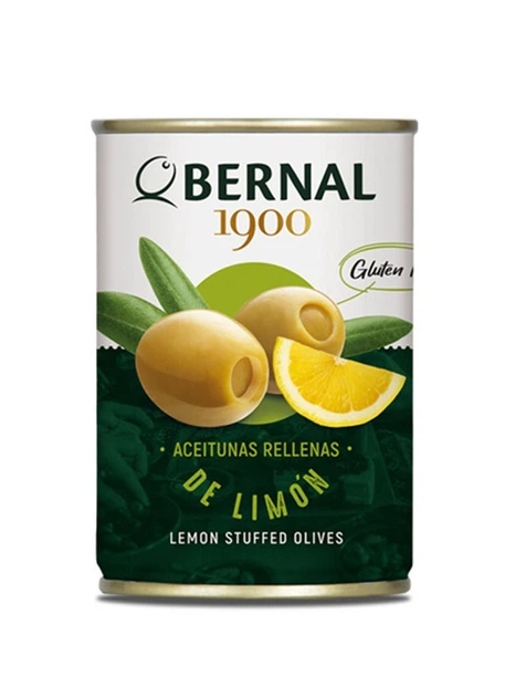 Оливки зелені фаршировані лимоном Bernal  292 г