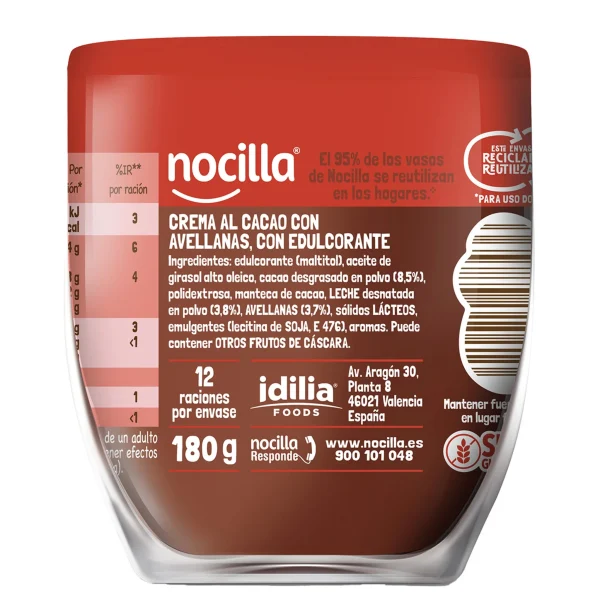 Шоколадна паста Nocilla Original 0% цукру 180 г