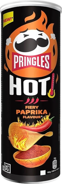 Чипси Pringles Hot Fiery Paprika паприка гостра 160 г